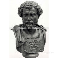 life size classical antique Rome style bronze man figure bust sculpture for home gift crafts decoration